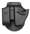 Tactical Dual Magazine & Handcuff Belt Carrier – Rotating Polymer Pouch