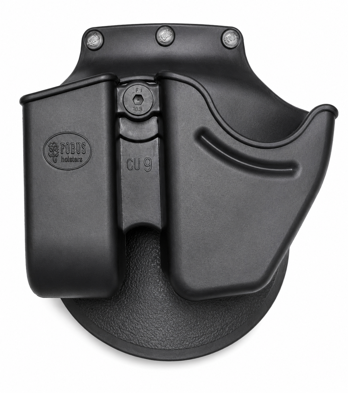 Tactical Dual Magazine & Handcuff Belt Carrier – Rotating Polymer Pouch