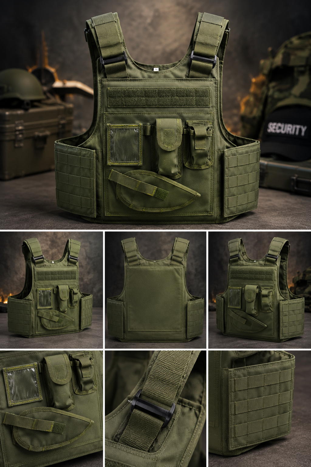 Ranger Tactical Utility Vest – Olive Green