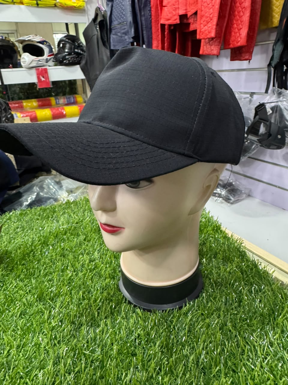 Tactical Black Ripstop Baseball Cap – Plain