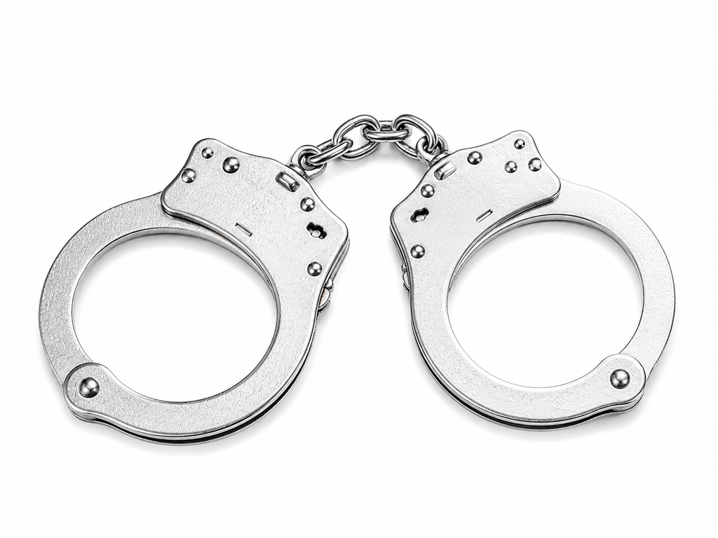 Professional Nickel-Plated Chain Handcuffs Set