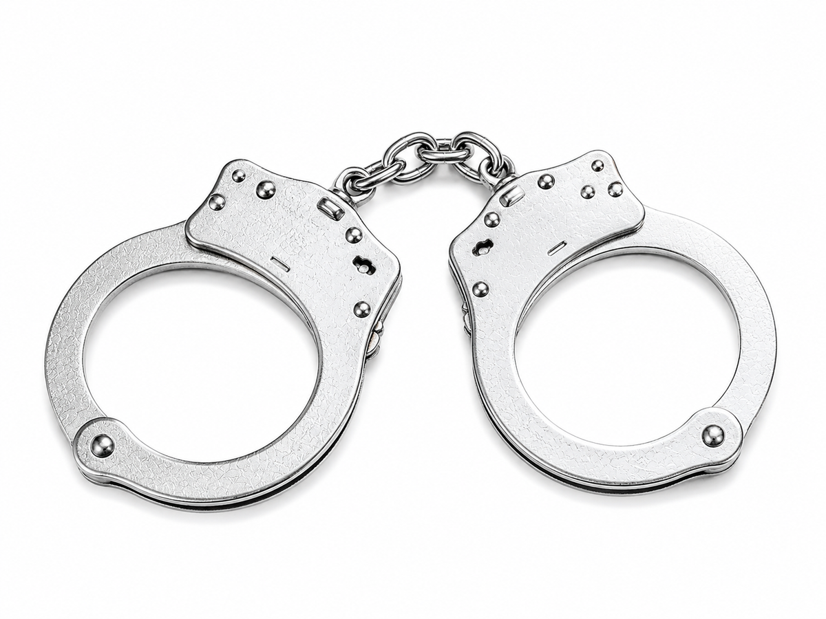 Professional Nickel-Plated Chain Handcuffs Set