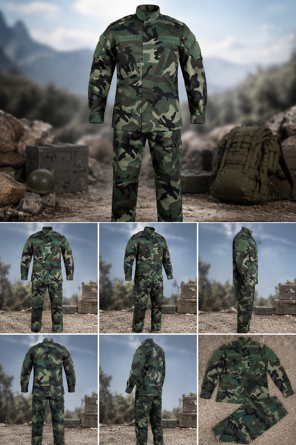 Woodland Tactical Combat Uniform Set