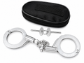 Professional Nickel-Plated Steel Handcuffs with Carry Case & Keys