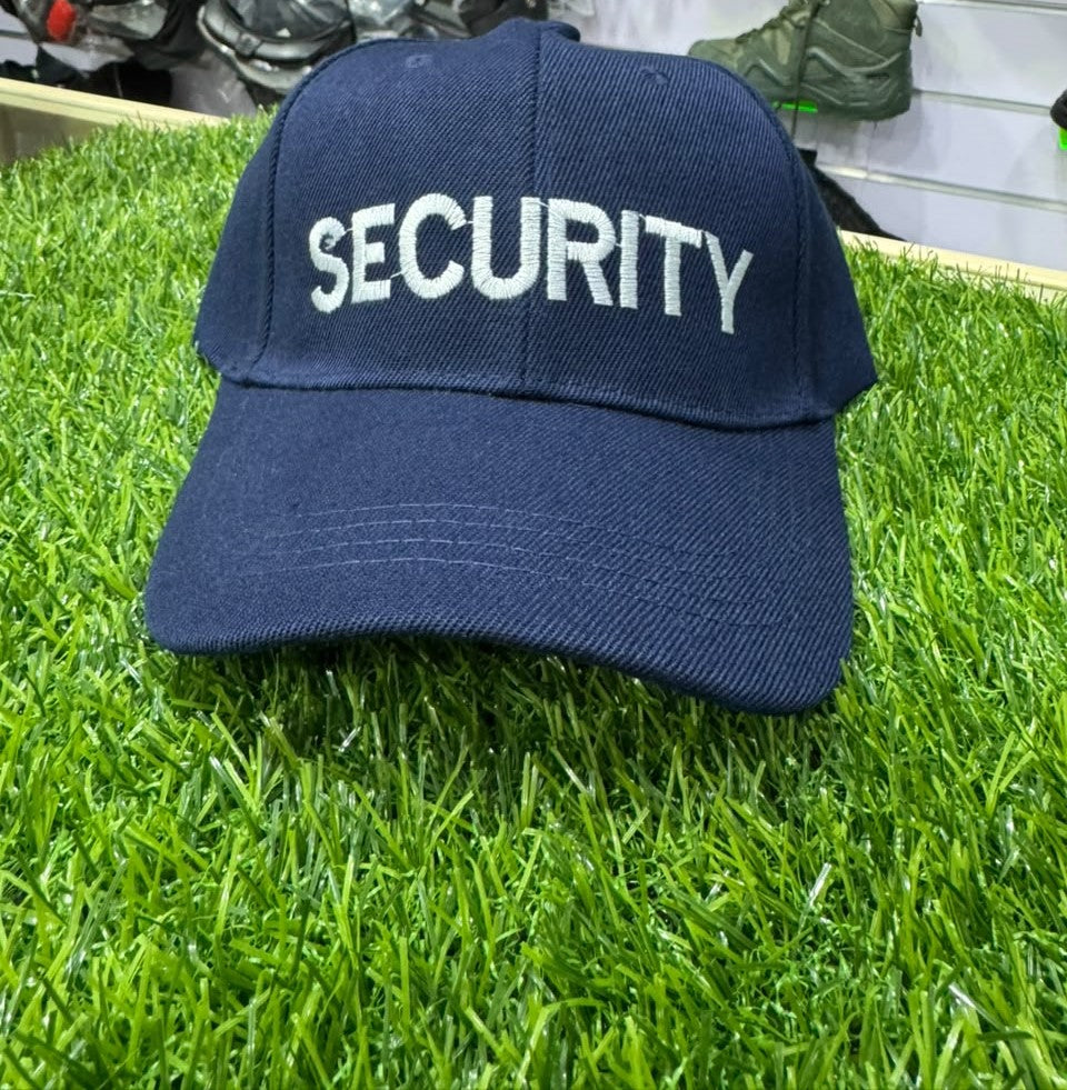Professional Security Embroidered Adjustable Cap – Navy Blue