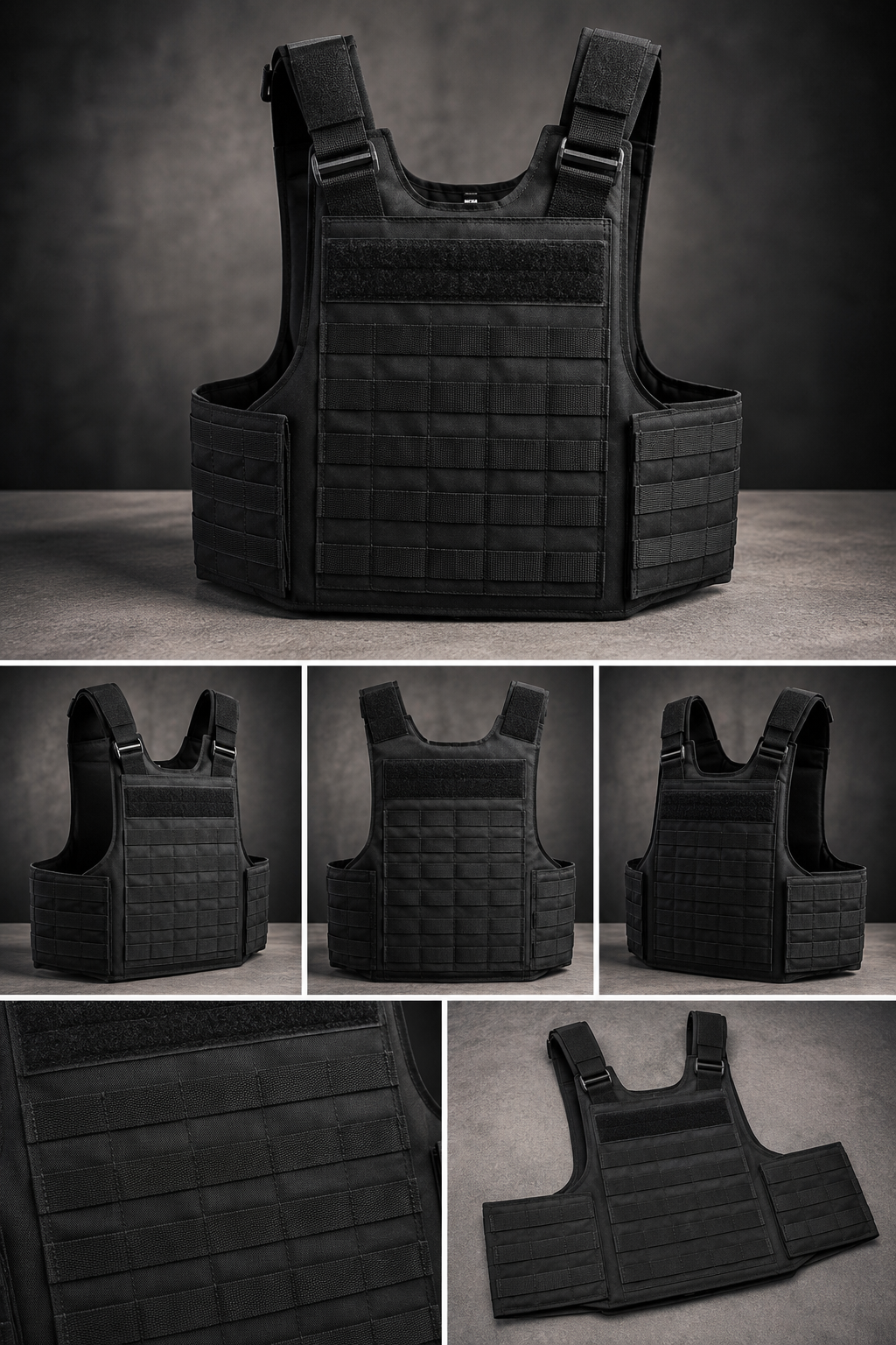 Stealth MOLLE Tactical Vest – Black
