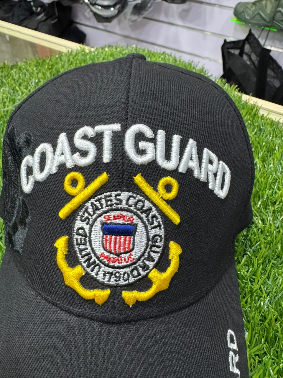 Maritime Coast Guard Embroidered Cap – Black