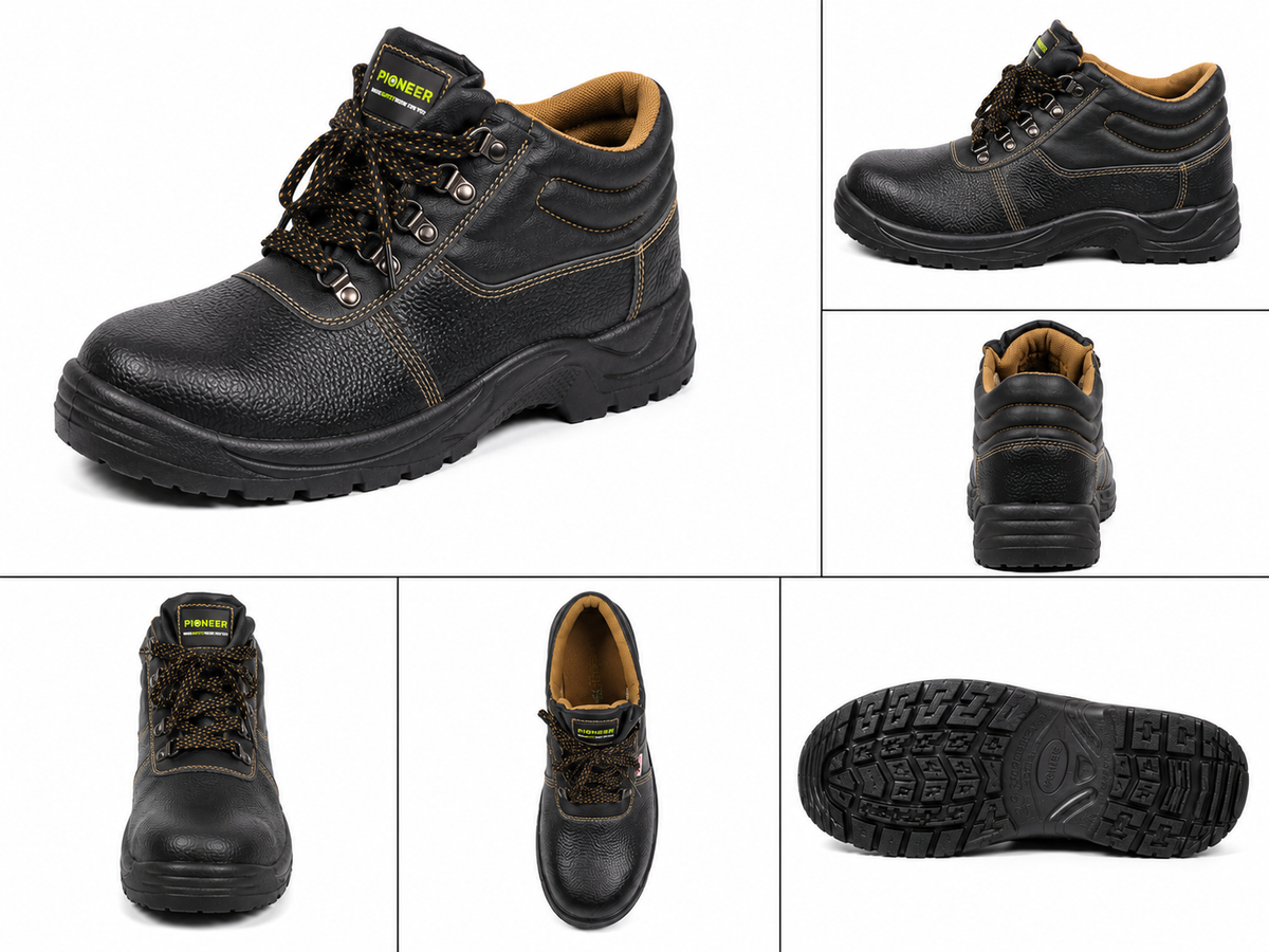 Pioneer Pro Safety Boots – Heavy-Duty Industrial Work Boots (Black)