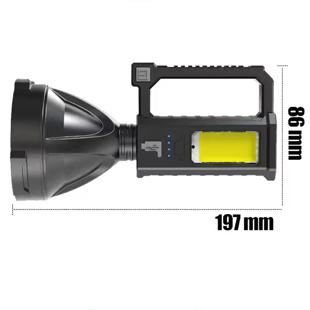 KJ-6805A Multifunctional USB Rechargeable LED Searchlight with Power Bank