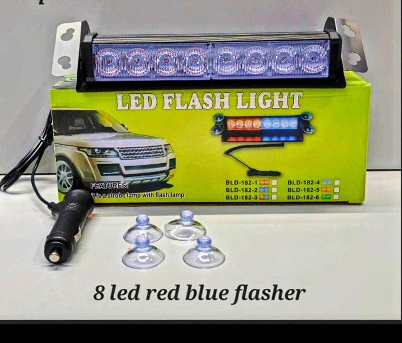 FX-57 LED Emergency Vehicle Strobe Warning Light – 12V Plug-In Dashboard Beacon