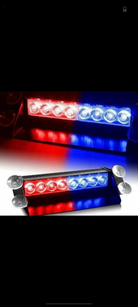 FX-57 LED Emergency Vehicle Strobe Warning Light – 12V Plug-In Dashboard Beacon