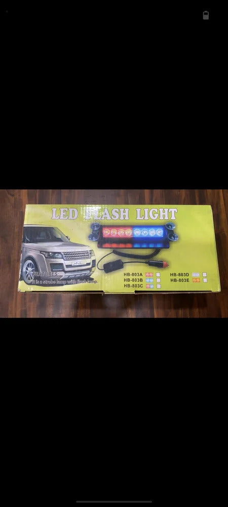 FX-57 LED Emergency Vehicle Strobe Warning Light – 12V Plug-In Dashboard Beacon