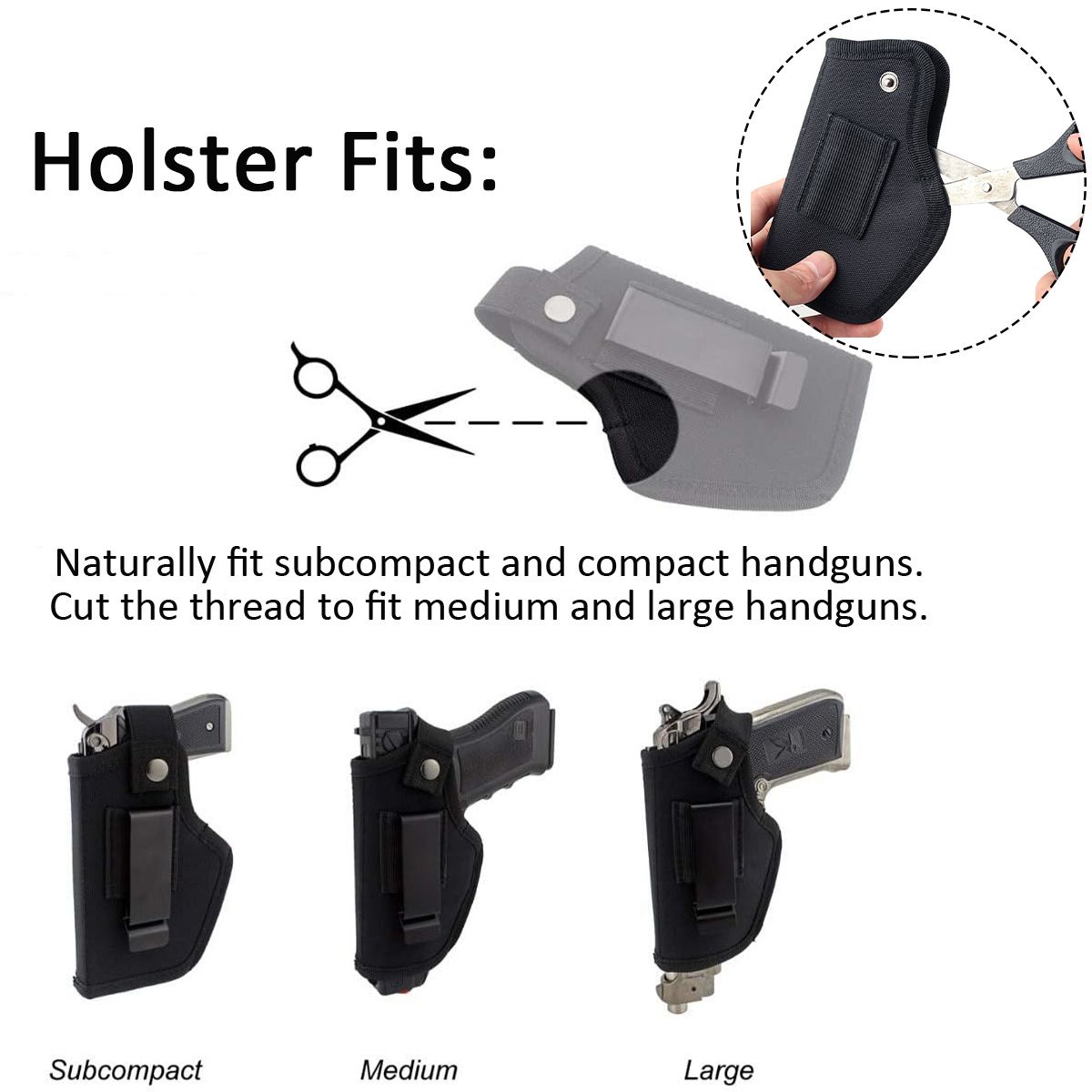 Tactical Gun Holster Concealed Carry Holster Belt Metal Clip Pistol Holster