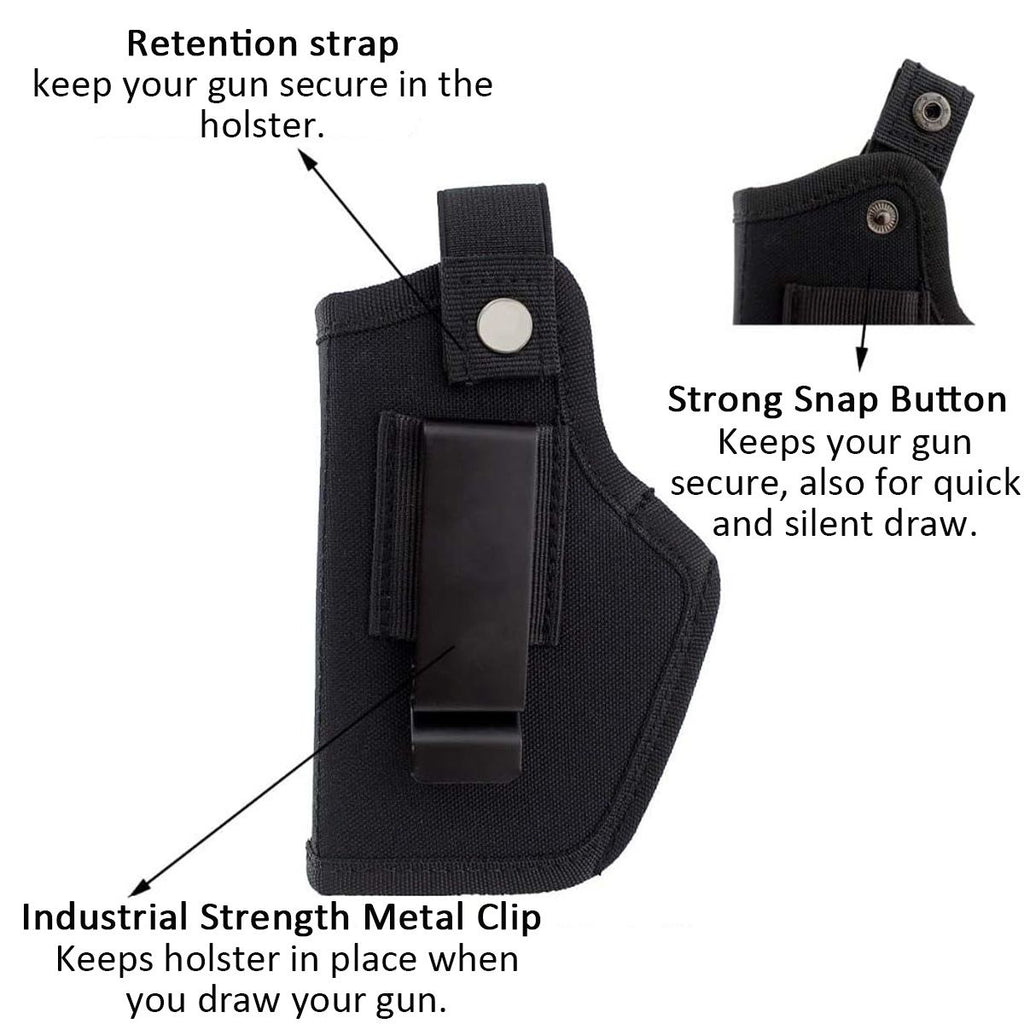 Tactical Gun Holster Concealed Carry Holster Belt Metal Clip Pistol Holster
