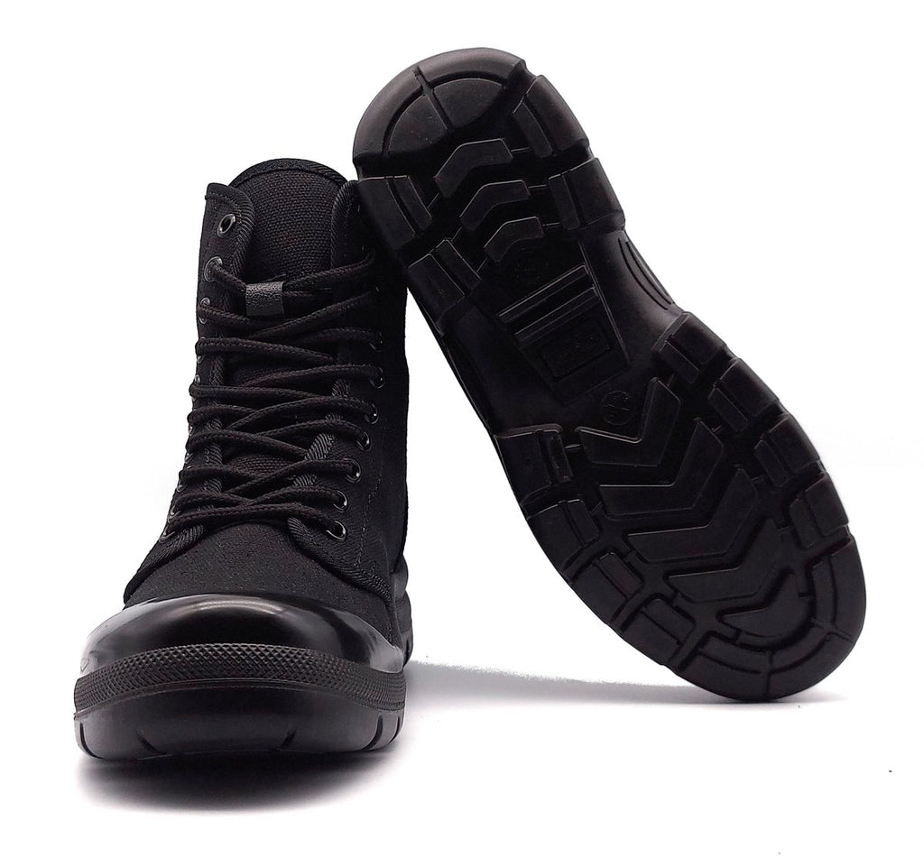 Guardian Canvas Tactical Security Boots – Heavy-Duty Patrol Boots (Black)